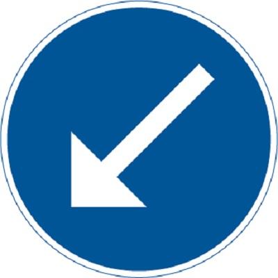 D2-2 Påbjuden körbana gummifot