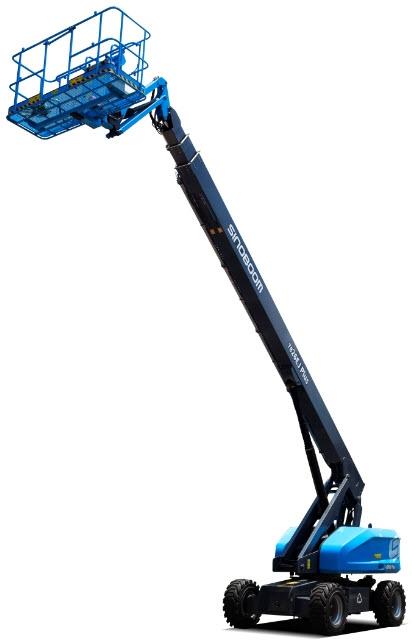 Teleskopbomlift, batteri, 27,6 m plattformshöjd