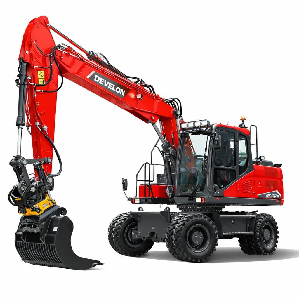 Grävmaskin hjulburen 4wd 18 T