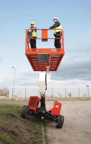 Saxlift diesel, plattformshöjd 9m tunnel