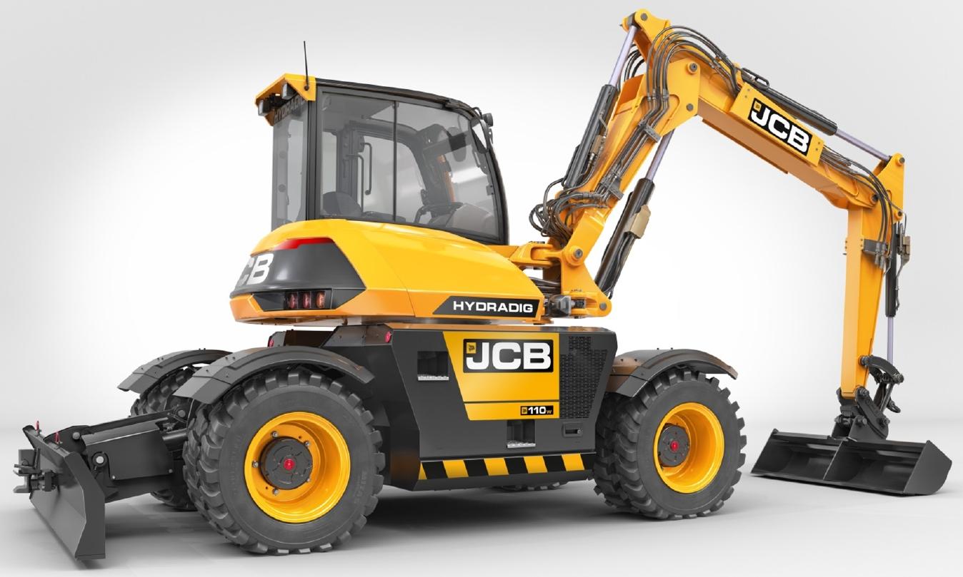 Grävmaskin hjulburen 4WD 4WS 10T