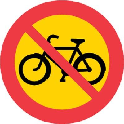 C10 Förbud mot cykel &amp; moped gummifot